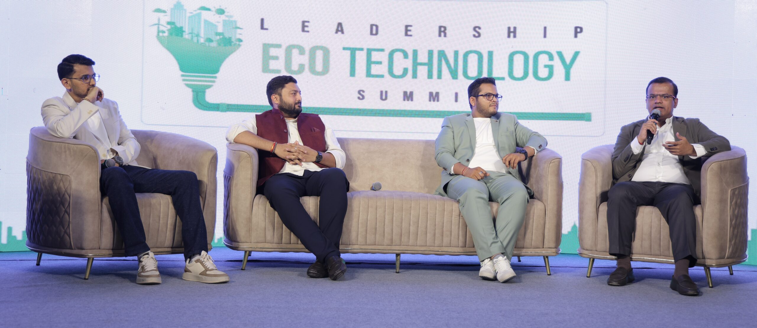 (L to R) Ar. Divy Khara-Founder, Studio Nirmaan,
Ar. Dharmesh Palan-Studio Architecture Ally,
Kapil Kabra-Founding Partner,
Studio Architecture Ally,
Bhushan Nimlekar-Director & CFO, Sumit Group
